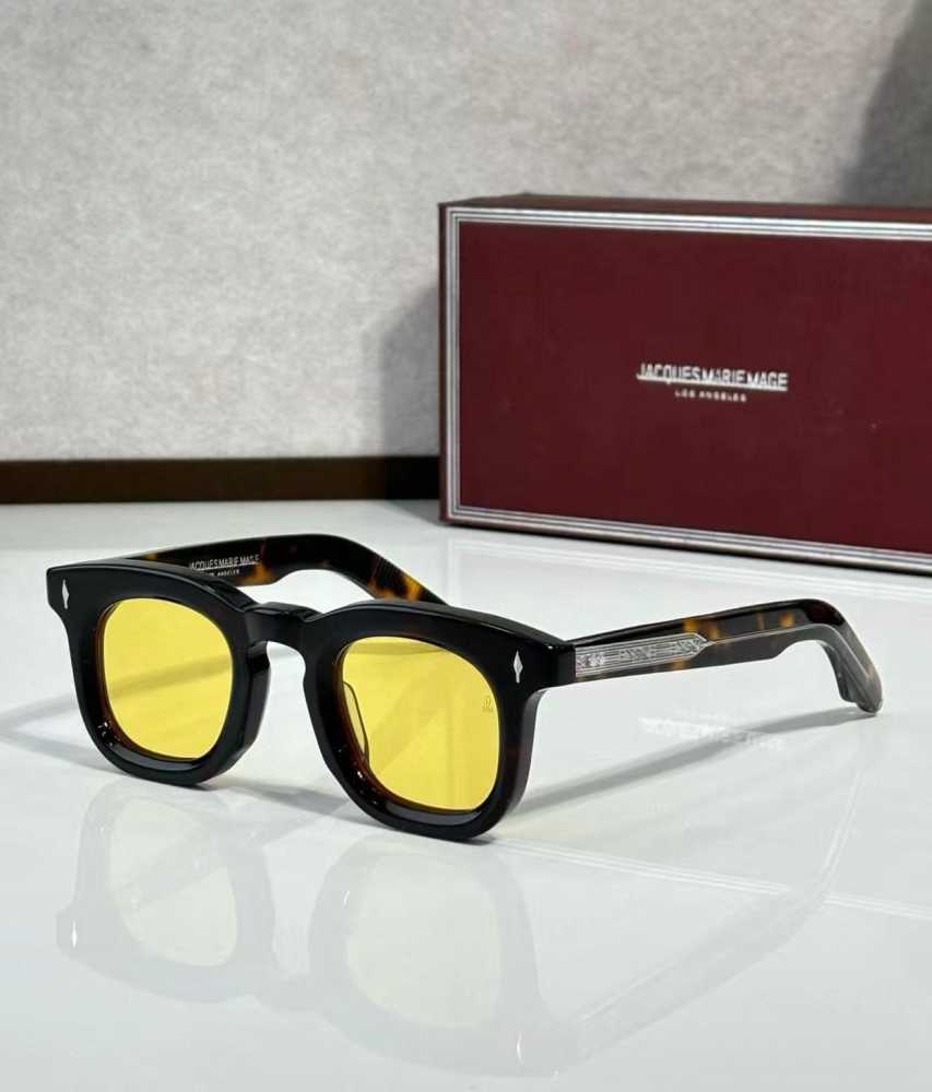 Jacques Marie Mage Yellow Luxury Sunglasses