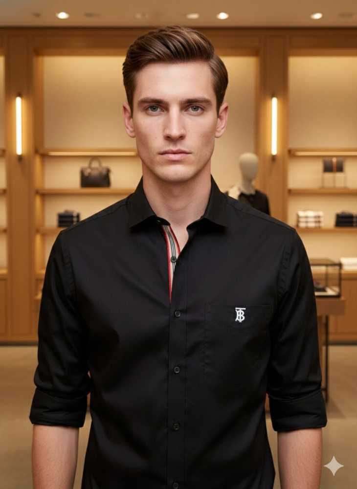 Burberry Black Premium Quality Shirt-1