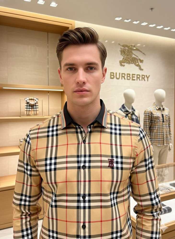 Burberry Brown Premium Quality Shirt-1