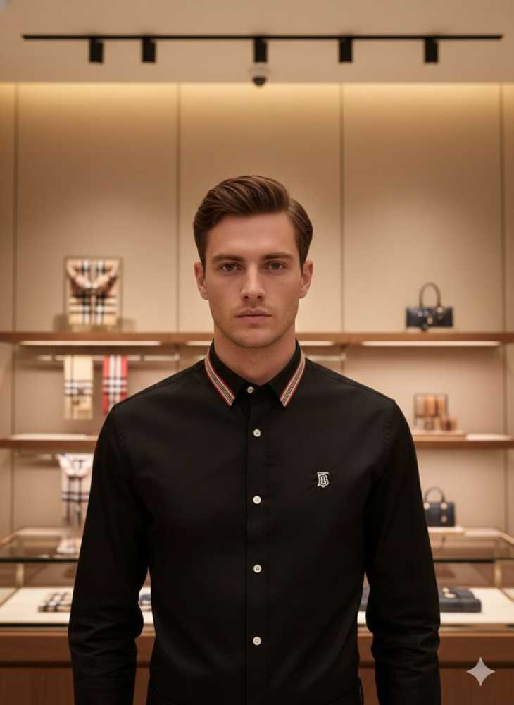 Burberry Black Premium Quality Shirt-2
