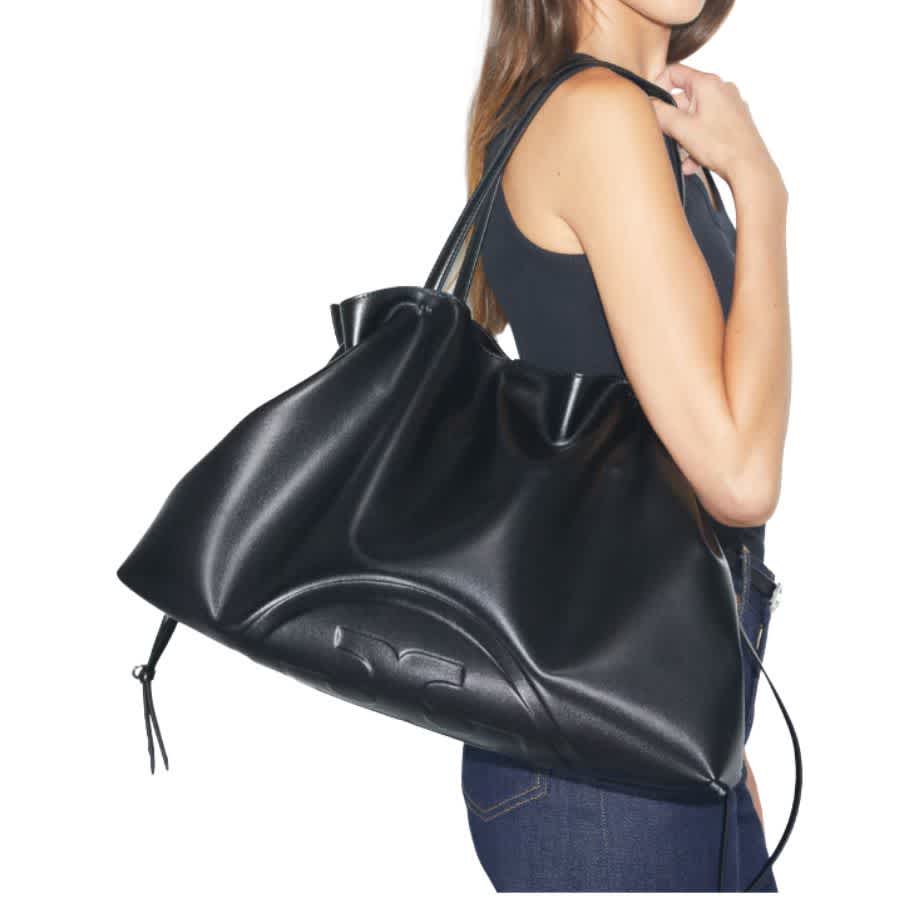 Tory Burch Ella natuura Leatherite Black Hobo Bag-1