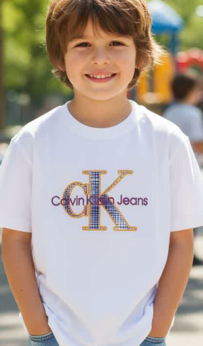 Calvin Klein Print White Kids T-shirt-1