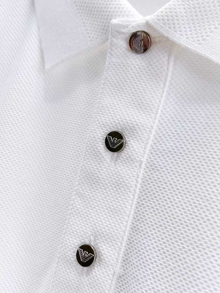 Emporio Armani White Cotton T-Shirt-4