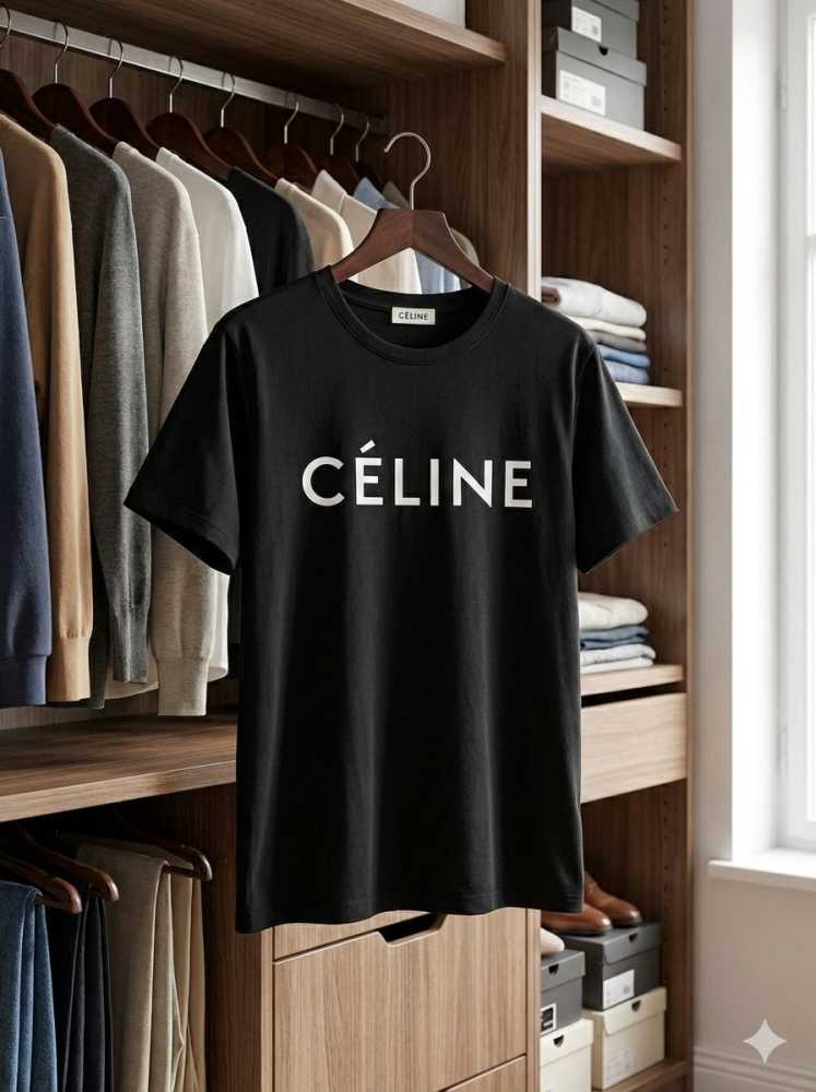 Celine Black Premium Quality Women T-shirt-2