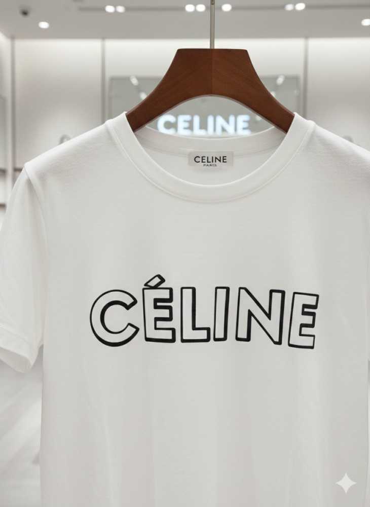 Celine White Premium Quality Women T-shirt-3
