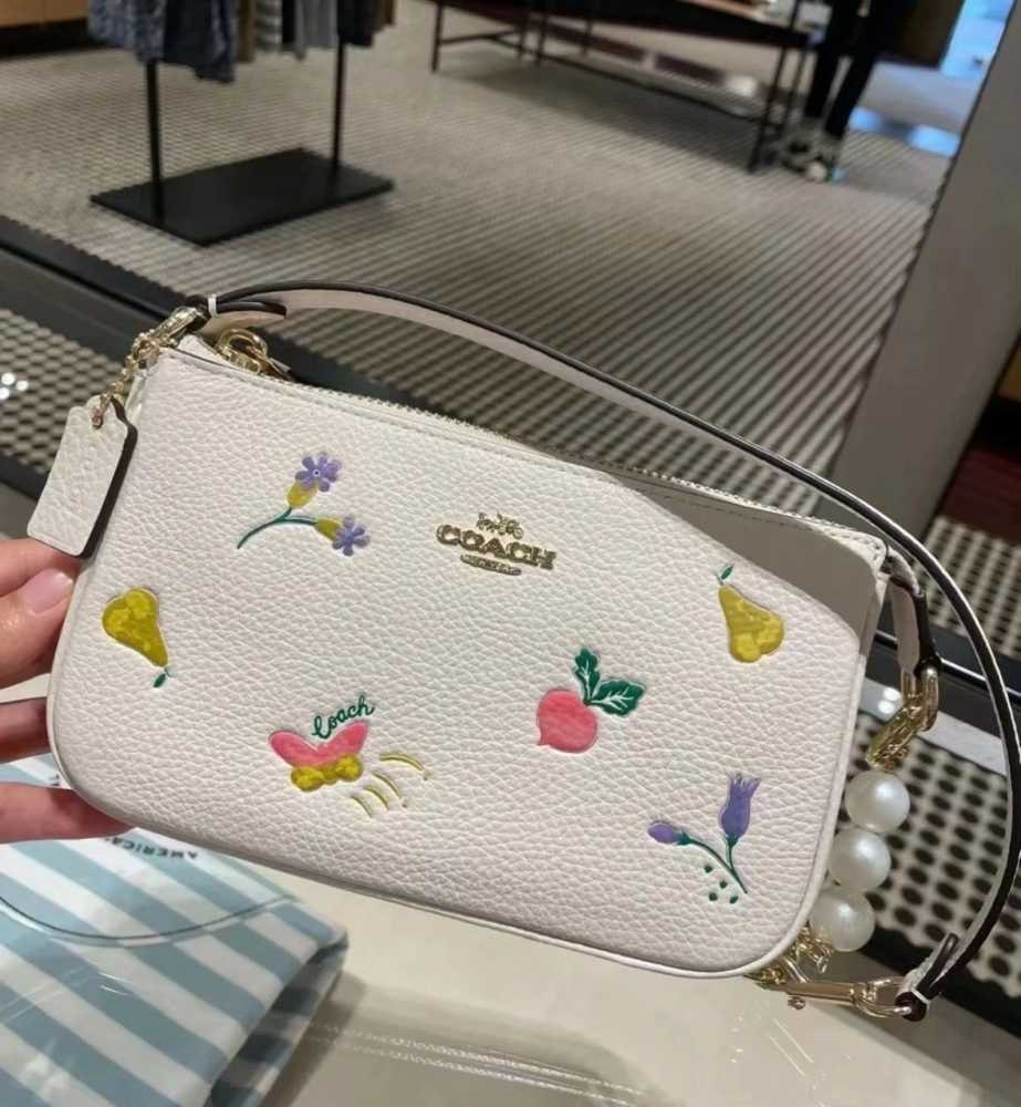 Coach Pearl Edition White Shoulder Bag-thumb-0
