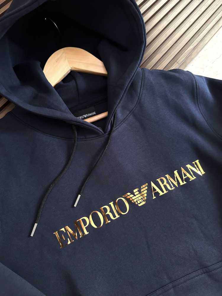 Emporio Armani EA7 Blue Logo Series Hoodie-thumb-2