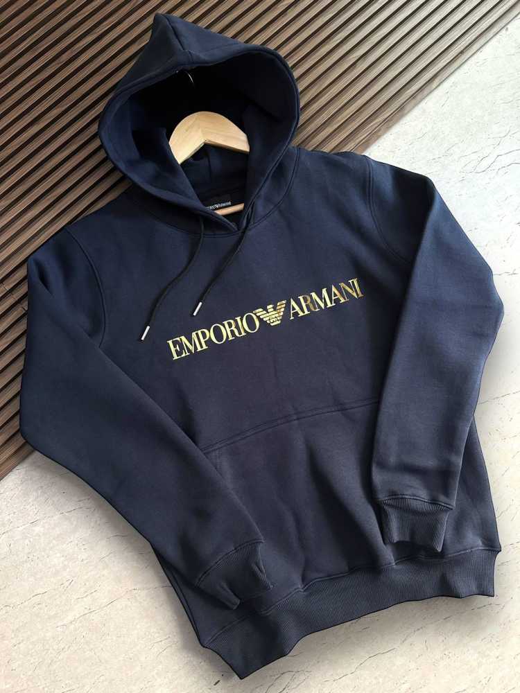 Emporio Armani EA7 Blue Logo Series Hoodie-thumb-1