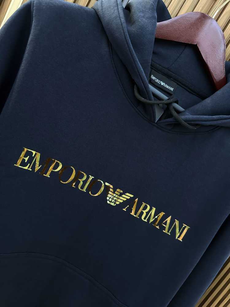 Emporio Armani EA7 Blue Logo Series Hoodie-thumb-3