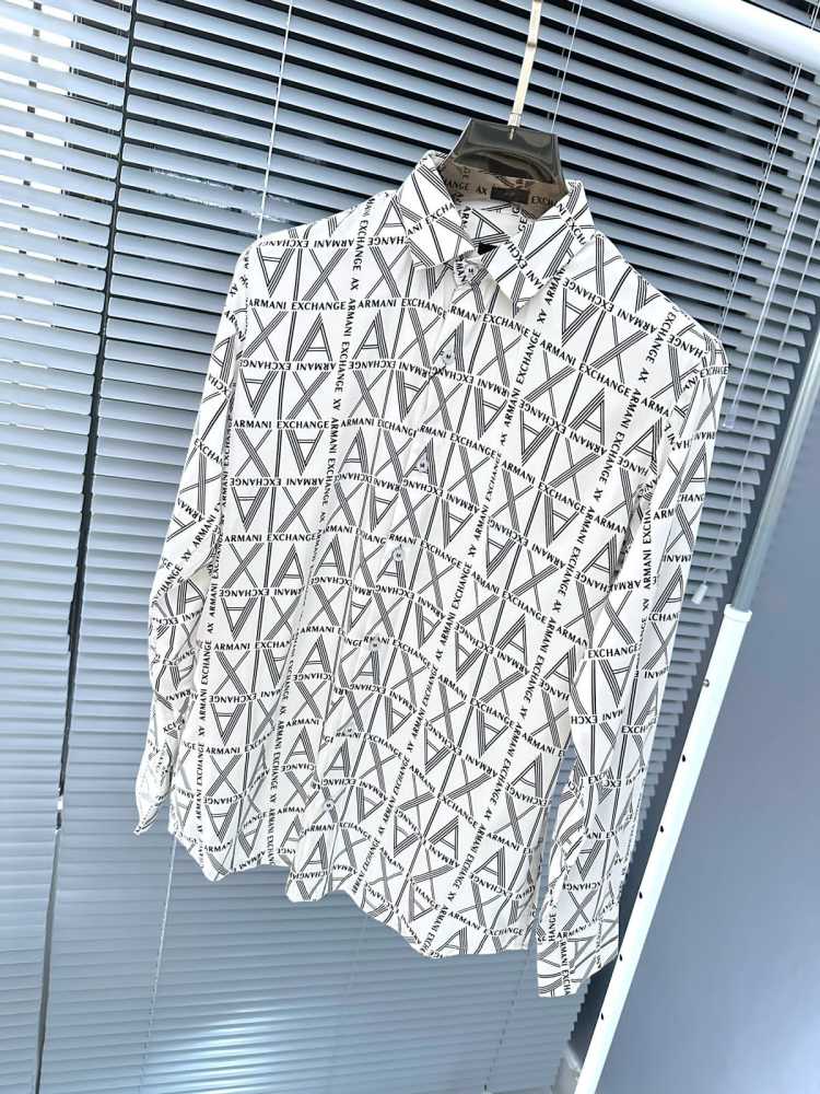 Armani Exchange White Premium Quality Cotton Shirt-thumb-0