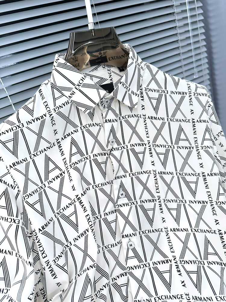 Armani Exchange White Premium Quality Cotton Shirt-thumb-2