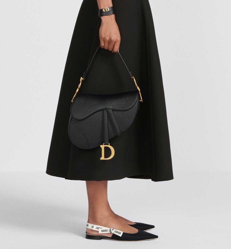 Dior Signature Black Saddle Handbag-thumb-1