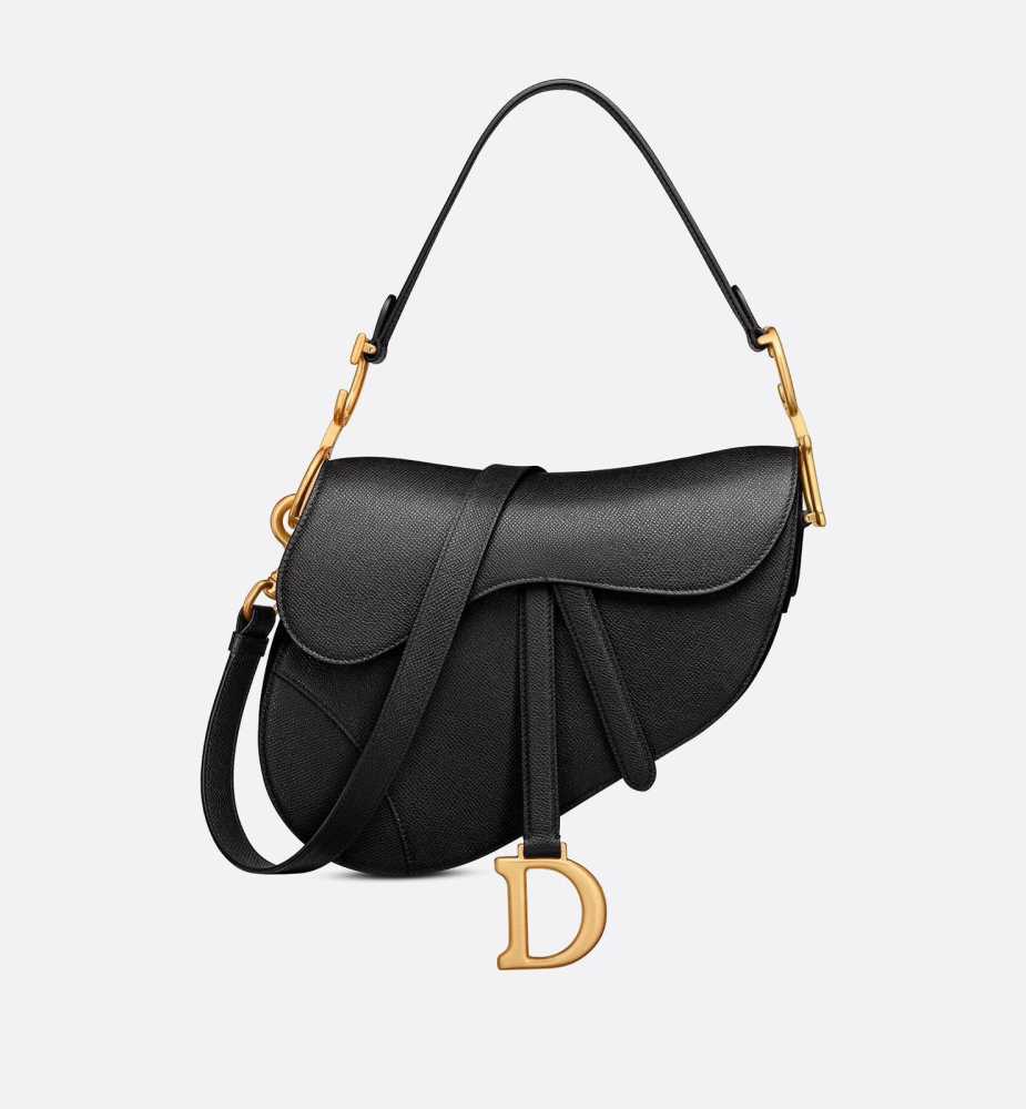 Dior Signature Black Saddle Handbag