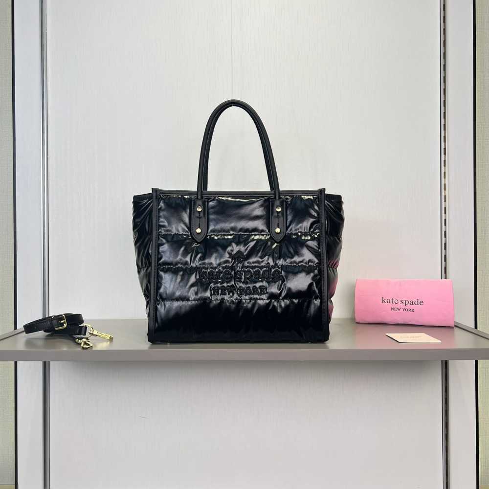 Kate Spade Ella Puffy Medium Black Tote Bag-thumb-0