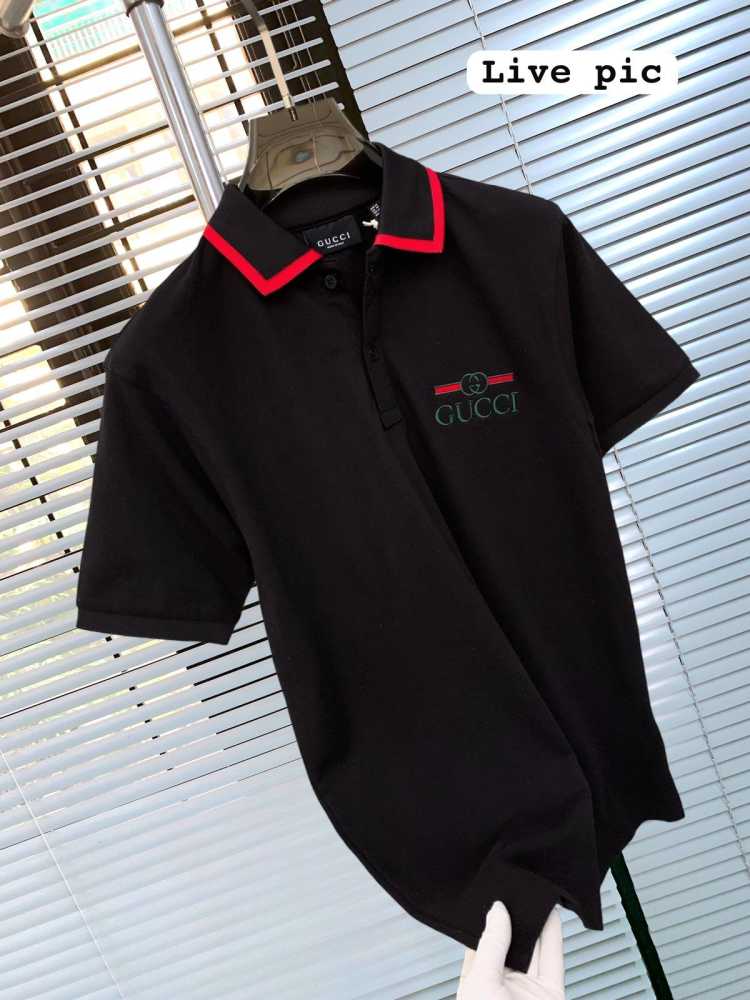 Gucci Black Premium Quality Polo T-shirt-thumb-2