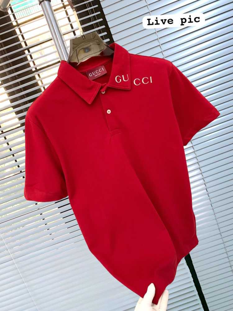 Gucci Red Premium Quality Polo T-shirt-3