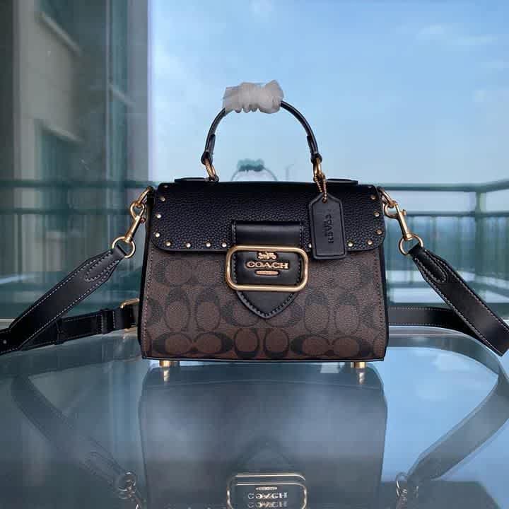 Coach Morgan Black Saddle Shoulder Bag-1