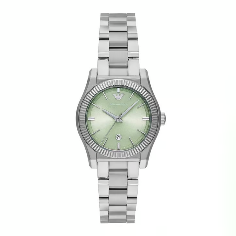 Women Quartz Green Dial Analog Stainless Steel Watch AR11656-1