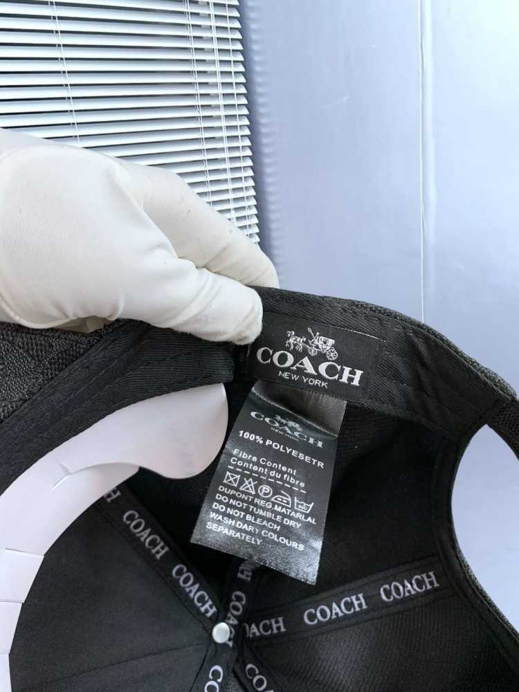 Coach Monogram Black Premium Edition Cashmere Caps-4