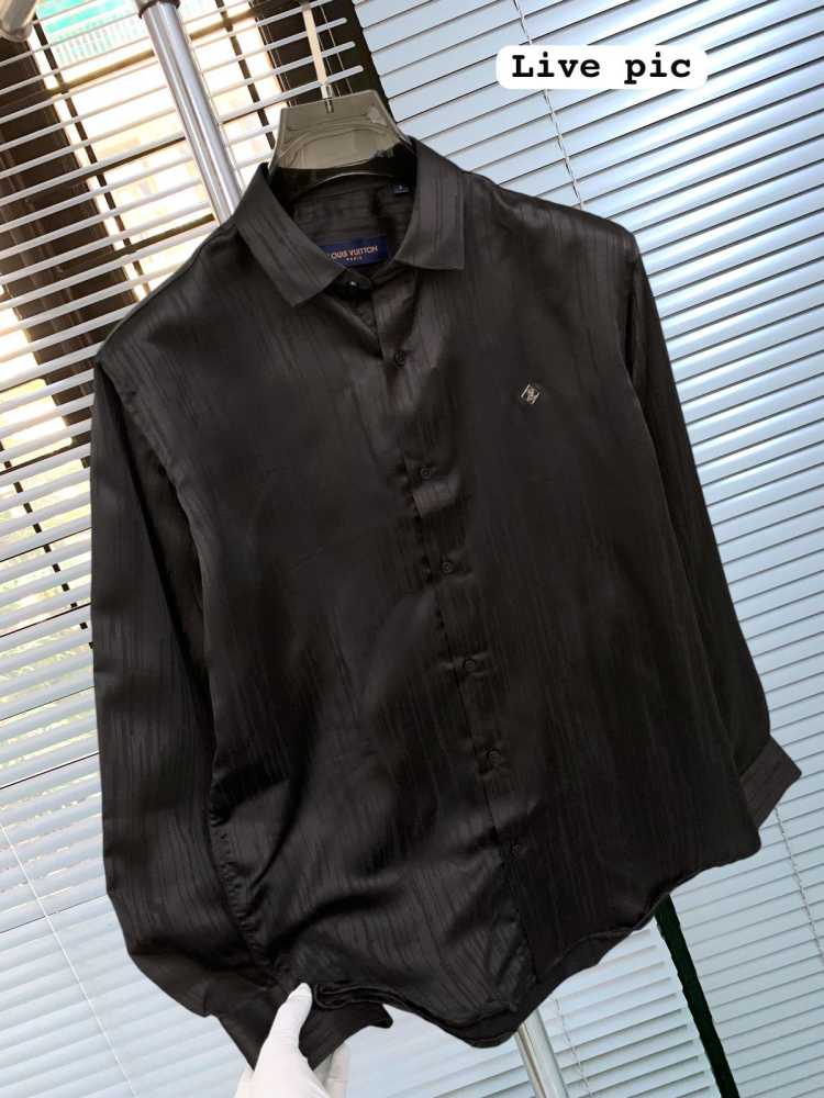 Louis Vuitton Monogram Black Premium Cotton Shirt-1