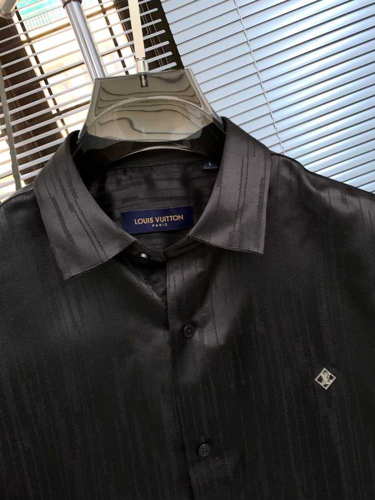 Louis Vuitton Monogram Black Premium Cotton Shirt-2