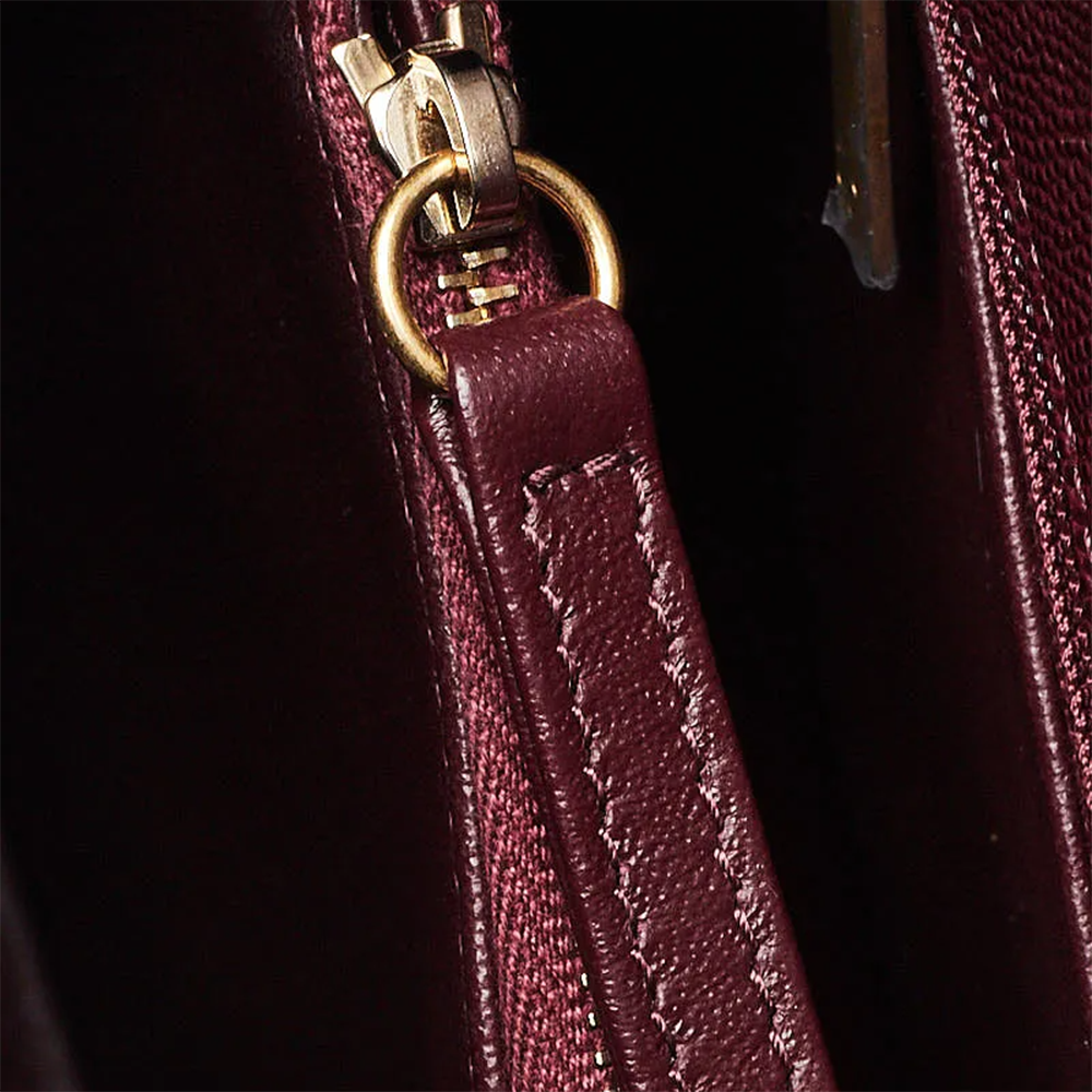 Chanel Coco Caviar Wine Top Handle Bag-thumb-8