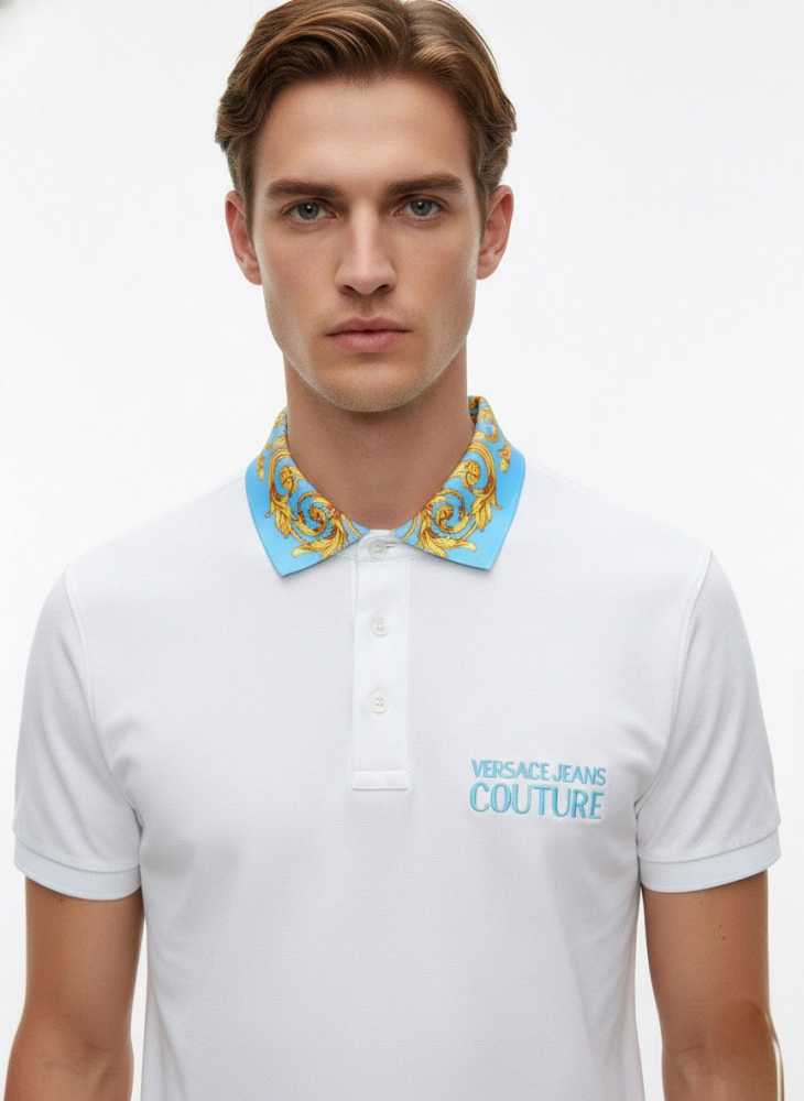 Versace White Premium Quality Polo T-shirt