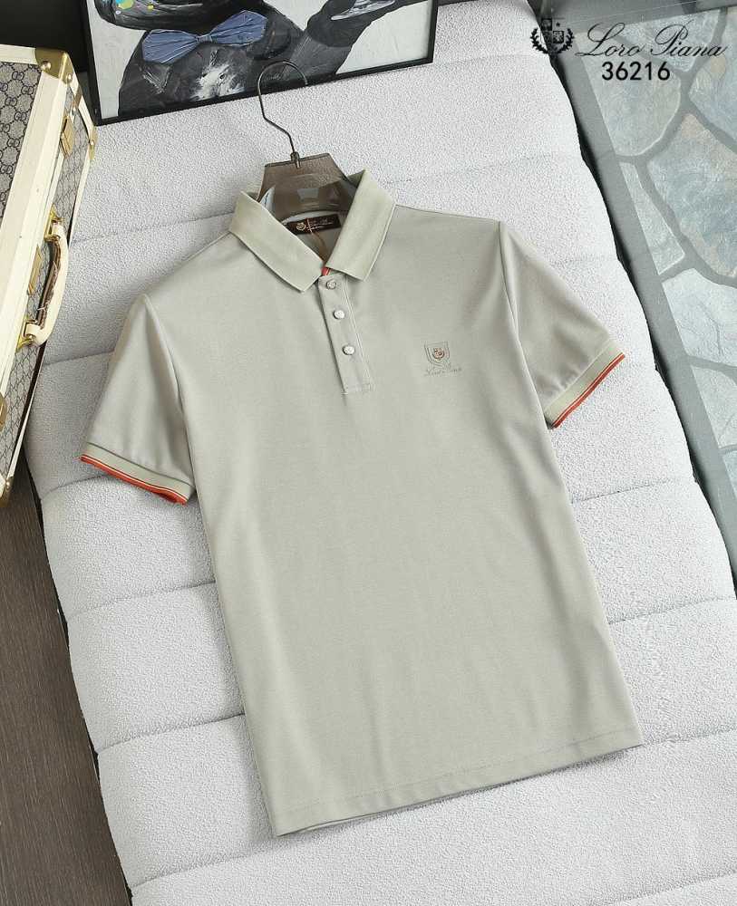 Loro Piana Grey Premium Quality T-Shirt-thumb-0
