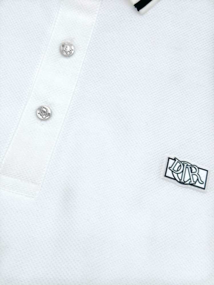 Dior White Premium Quality Polo T-Shirt-2