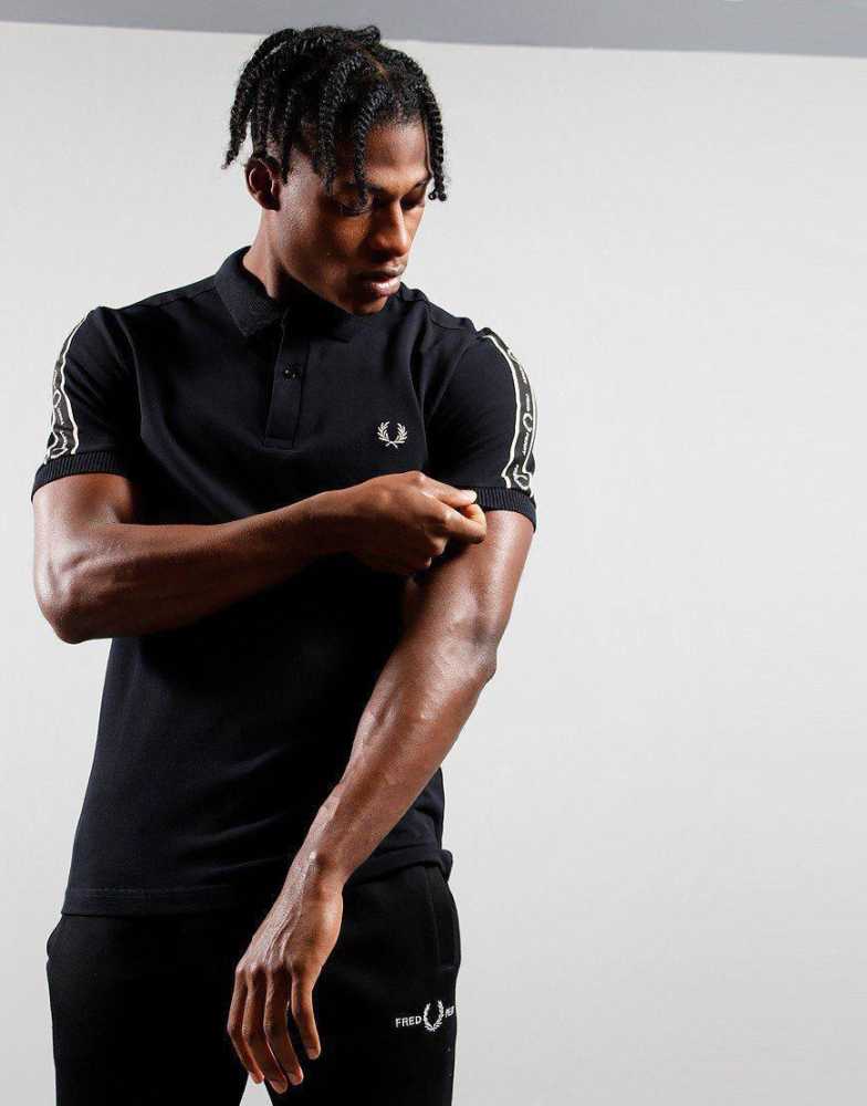 Fred Perry Embroidered logo Black Premium T-shirt-thumb-0