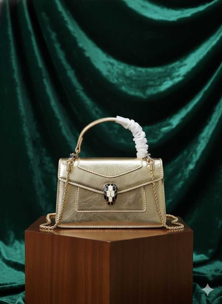 Bvlgari Serpenti Forever Top Golden Shoulder Bag