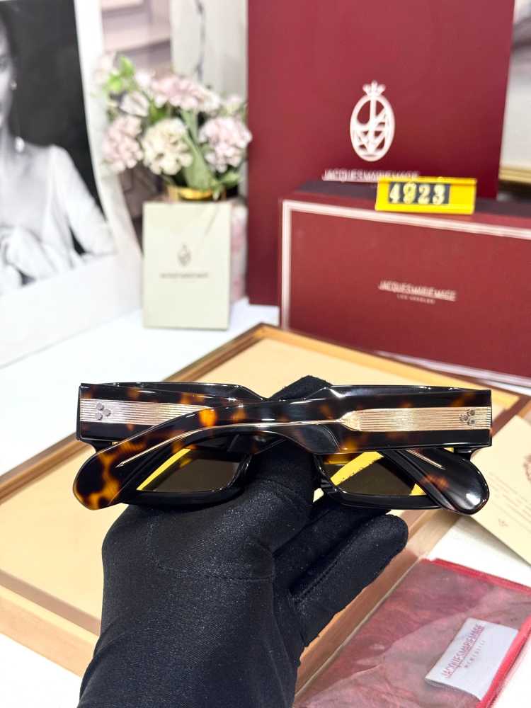 Jacques Marie Mage Yellow Luxury Sunglasses-thumb-2