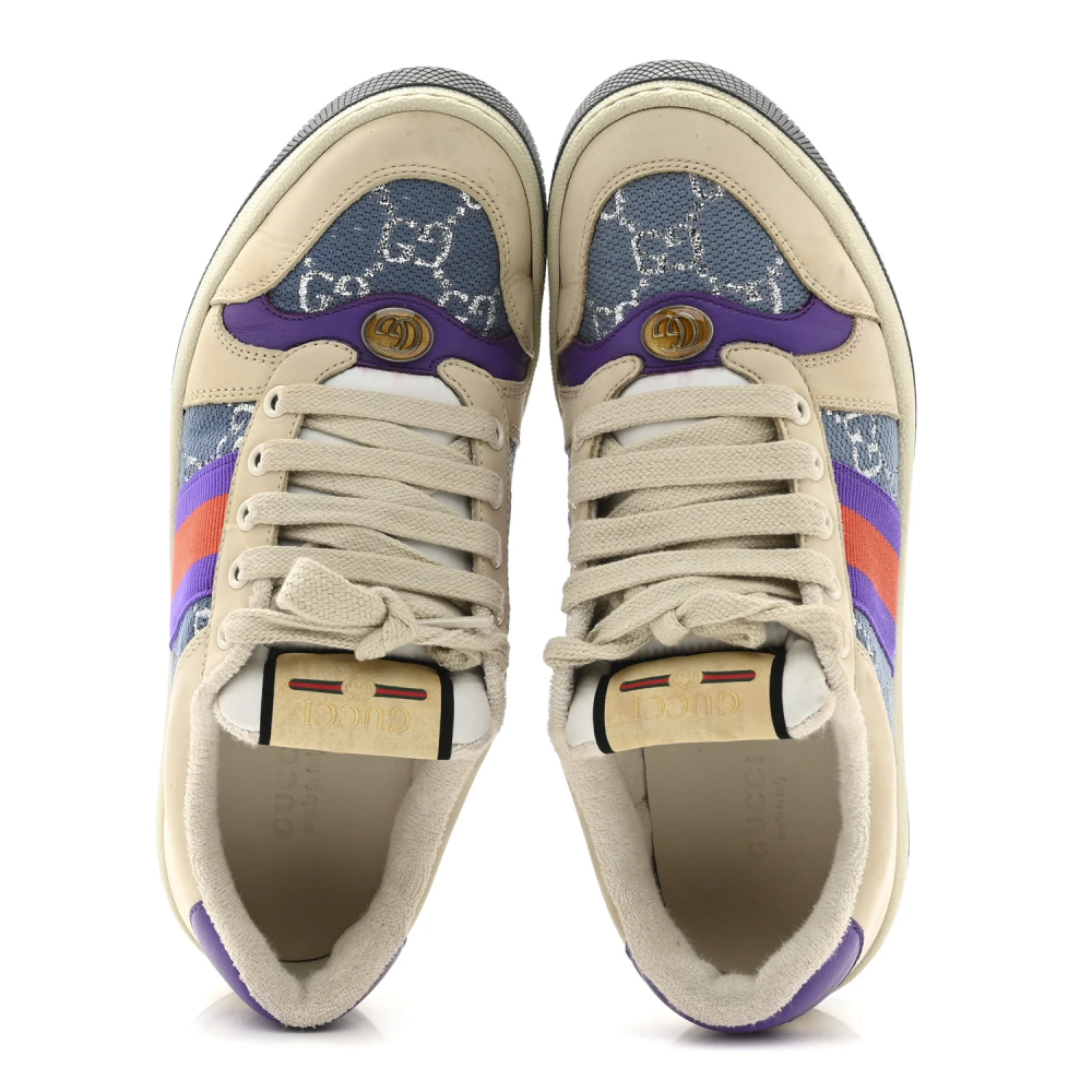 Gucci White Screener GG Sneakers-4