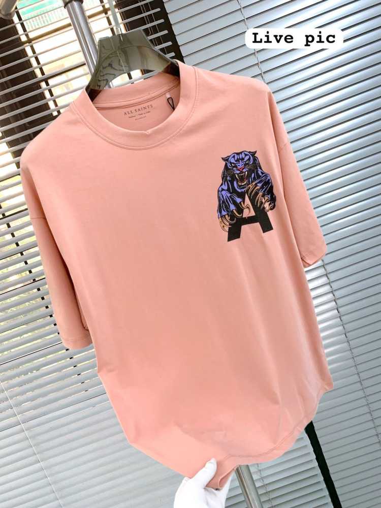 All Saints Pink Premium Quality T-shirt-4