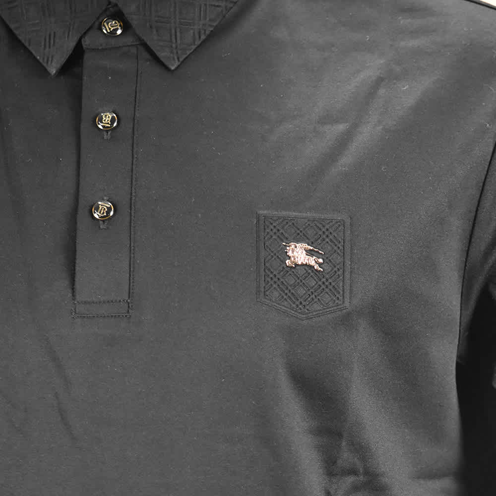 Burberry Black Premium Quality Polo Tees-thumb-4