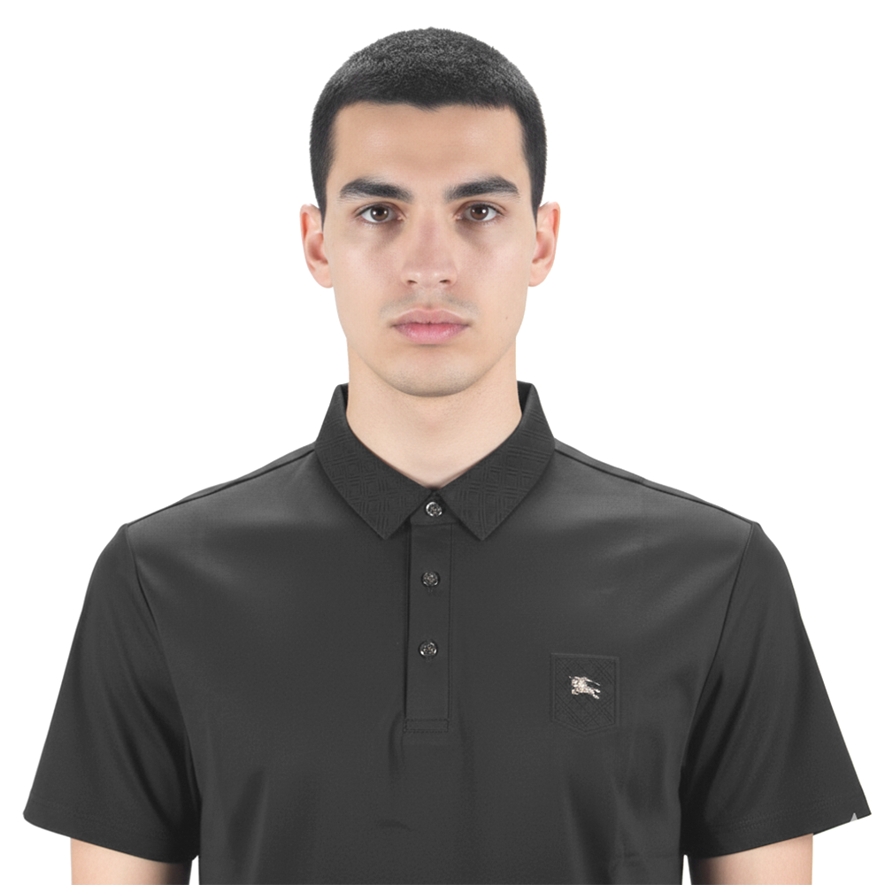 Burberry Black Premium Quality Polo Tees-thumb-2