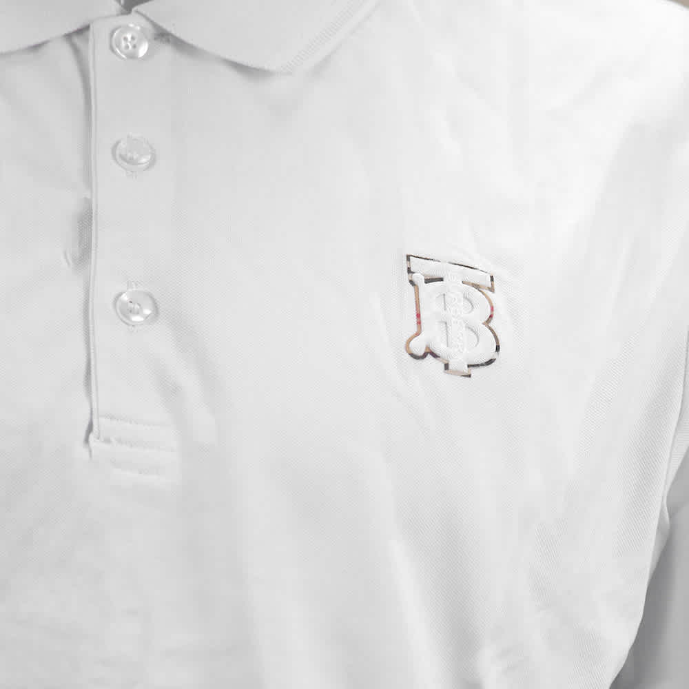Burberry White Premium Quality Polo Tees-4