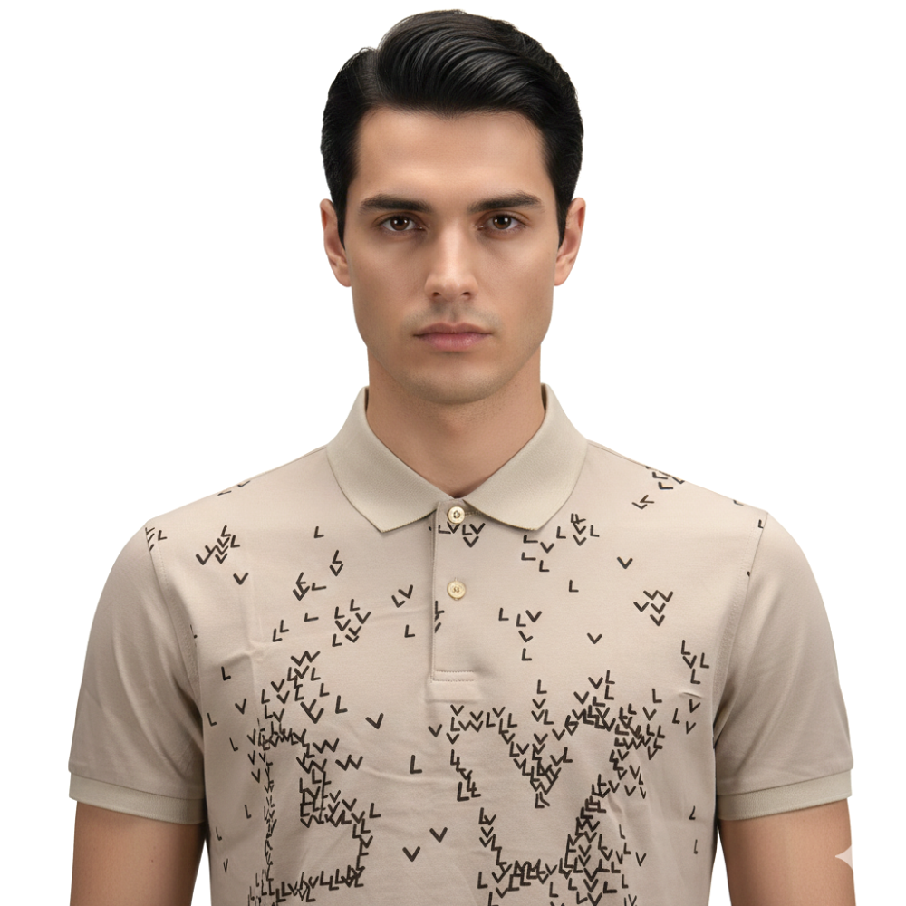 Louis Vuitton Brown Premium Quality Polo Tees-3