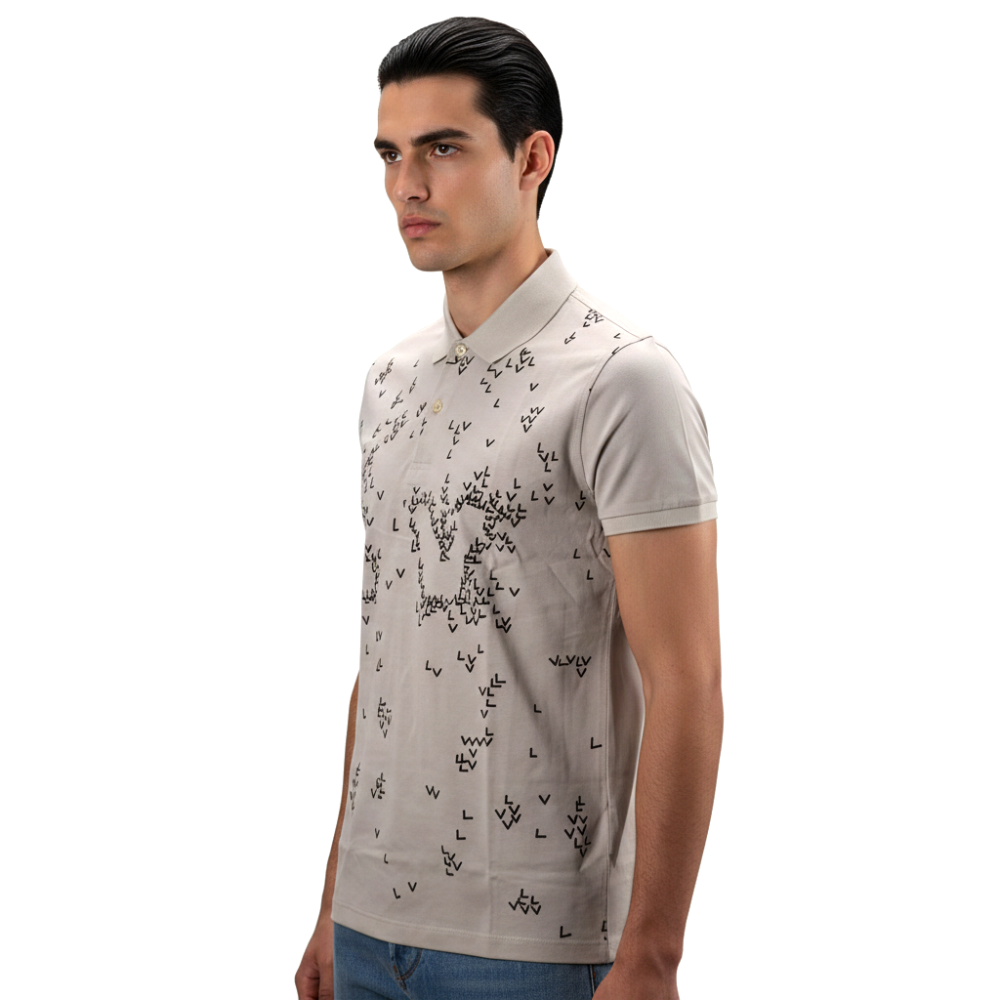 Louis Vuitton Brown Premium Quality Polo Tees-1