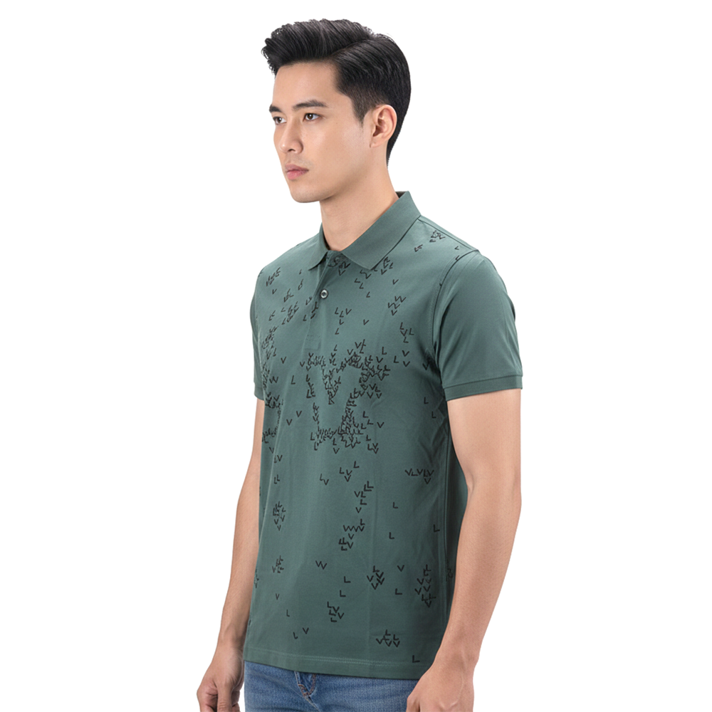 Louis Vuitton Green Premium Quality Polo Tees-thumb-1