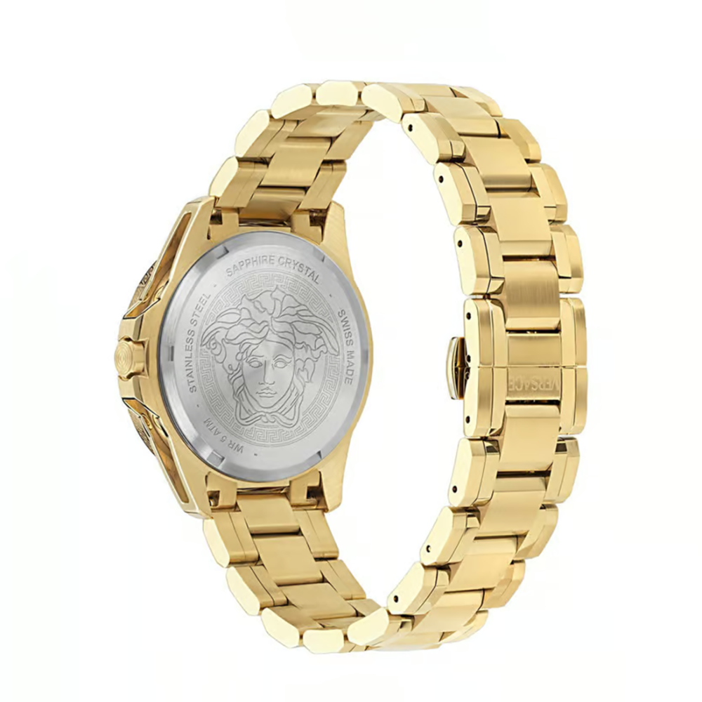 Versace Black Round Dial Analog Multifunction Chrono Moonphase Men Watch - VE0K00425-1