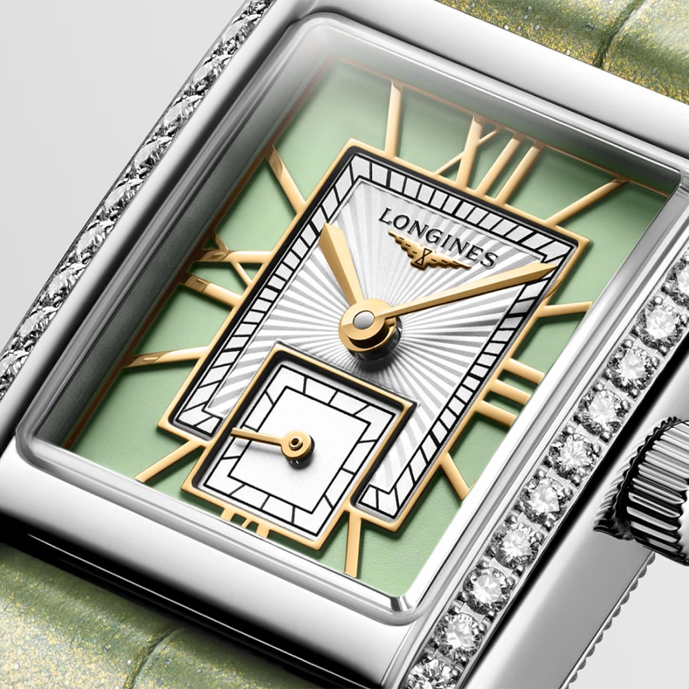 Longines Mini DolceVita Mint Green Women Watch L5.200.0.05.2-4