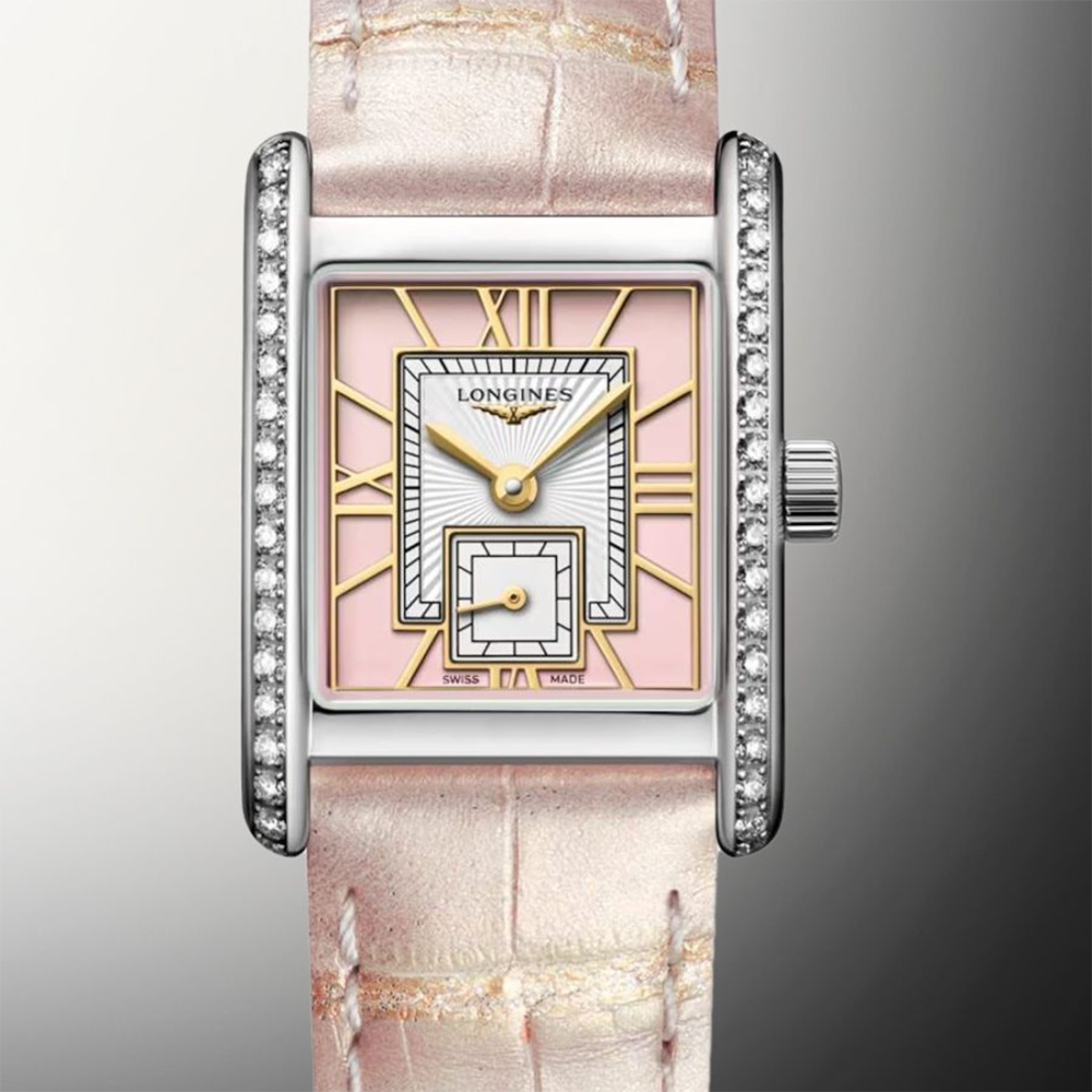 Longines Mini DolceVita "Blossom Pink" Women Watch L5.200.0.99.2-thumb-3