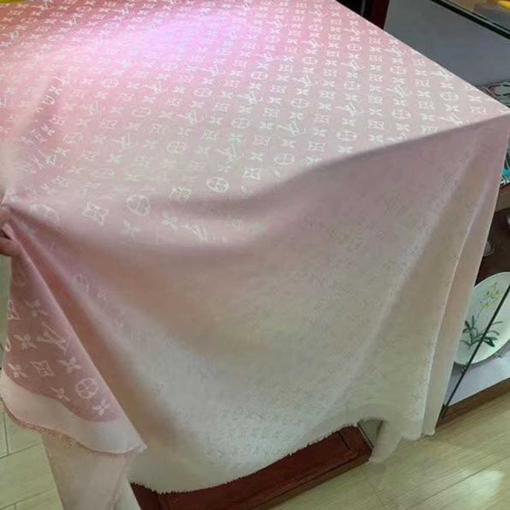 Louis Vuitton Pink Semi Wollen Monogram Gradient Shawl-2
