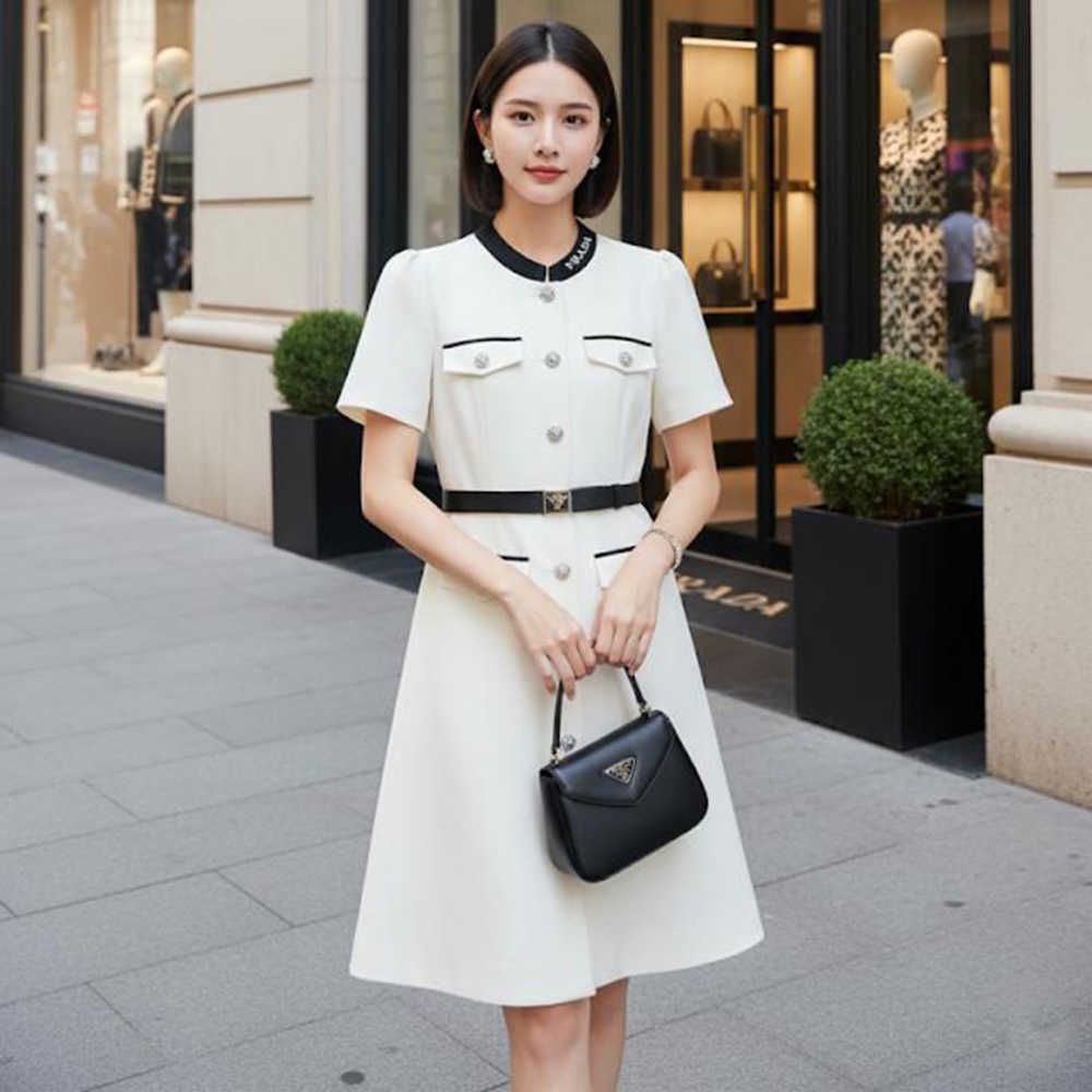 Prada White Premium Quality Dress