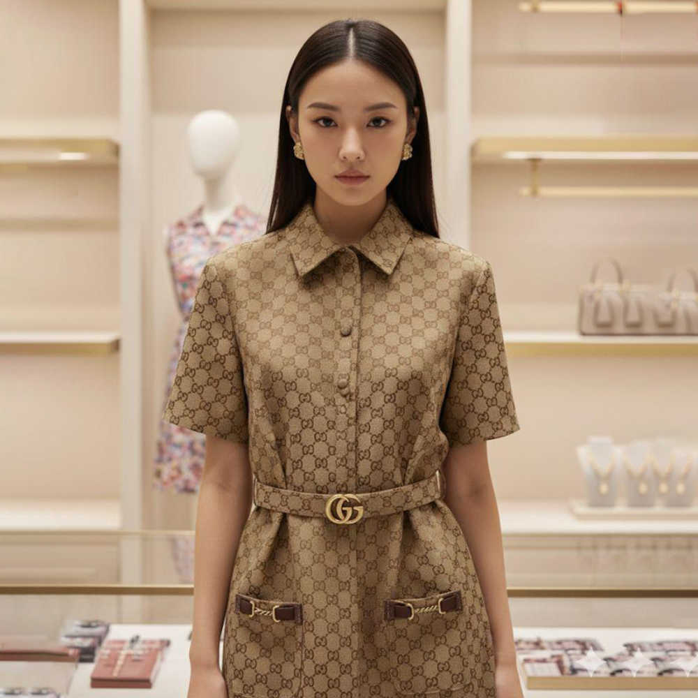 Gucci Brown Premium Quality Dress