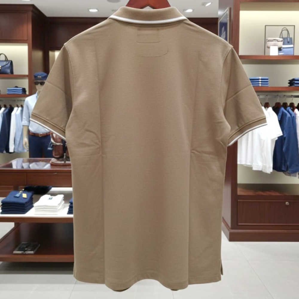 Ralph Lauren Beige Premium Collar T-shirt-thumb-2
