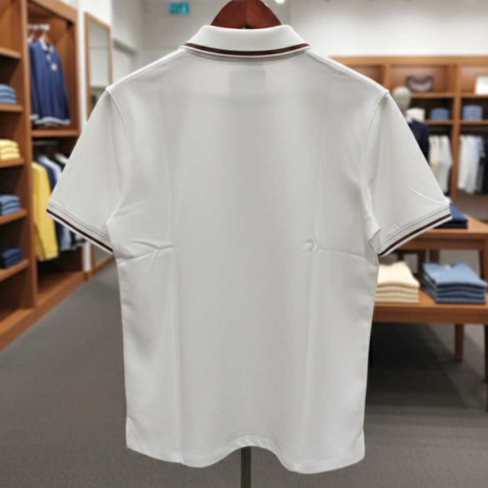 Ralph Lauren White Premium Collar T-shirt-thumb-2