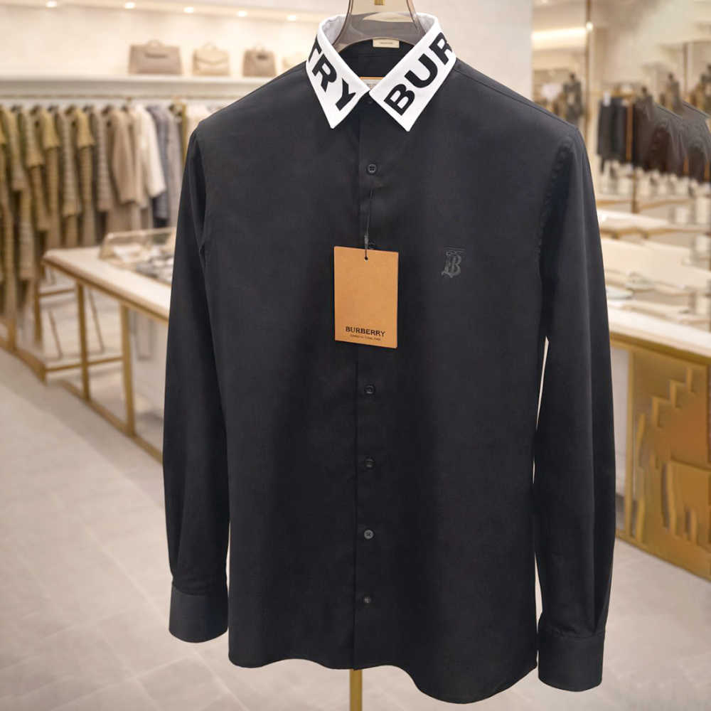 Burberry Black Premium Cotton Shirt-thumb-0