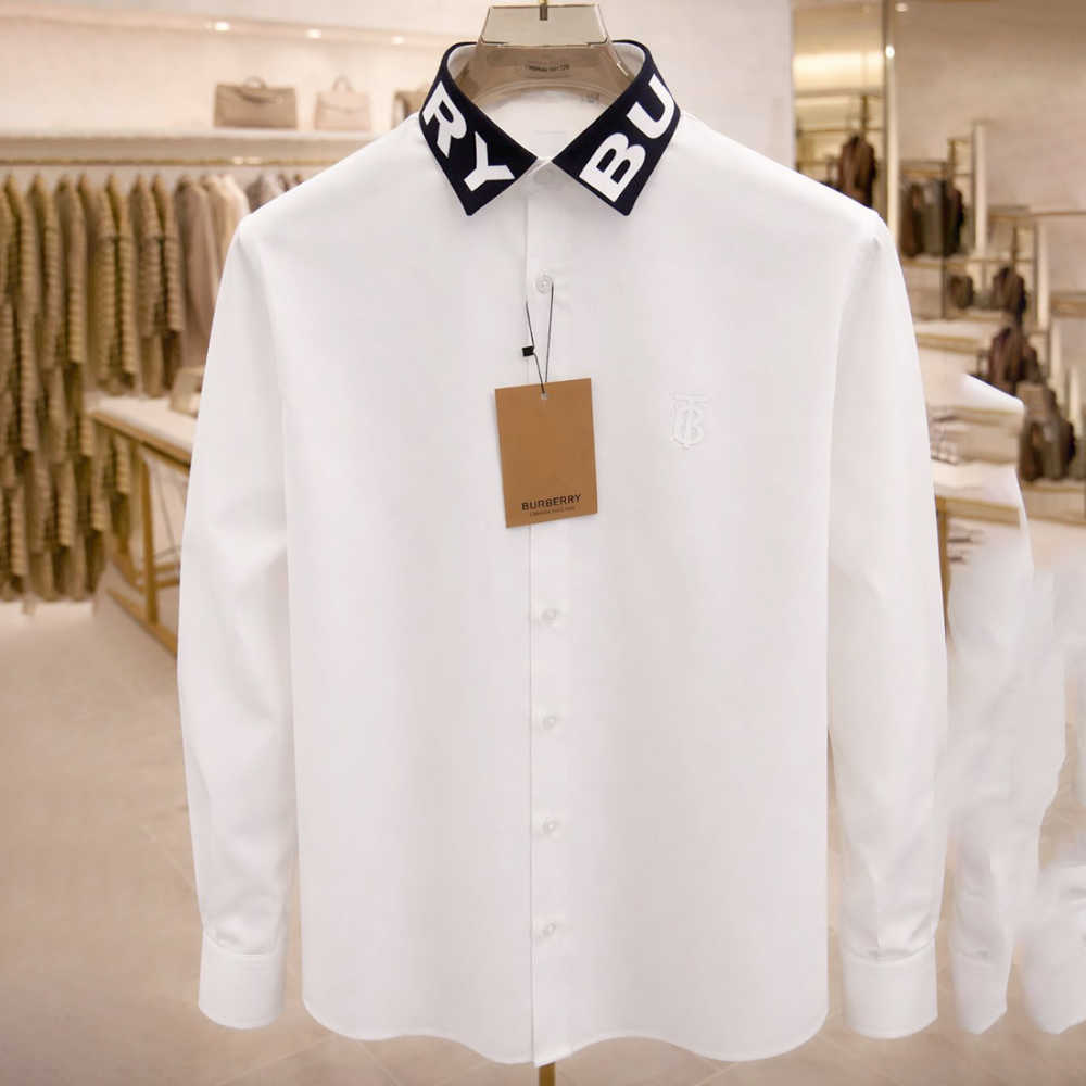 Burberry White Premium Cotton Shirt-thumb-0